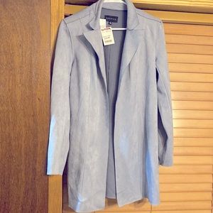 Size small baby blue velvet blazer.